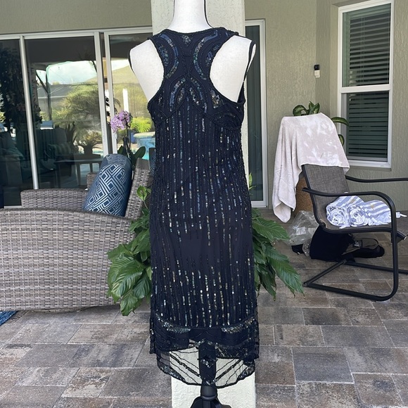 Vintage Stenaz black bead and sequent  dress - Picture 4 of 6